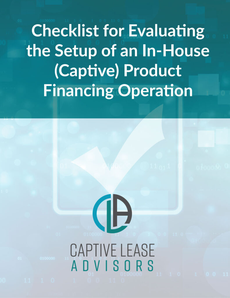 Captive Financing Checklist